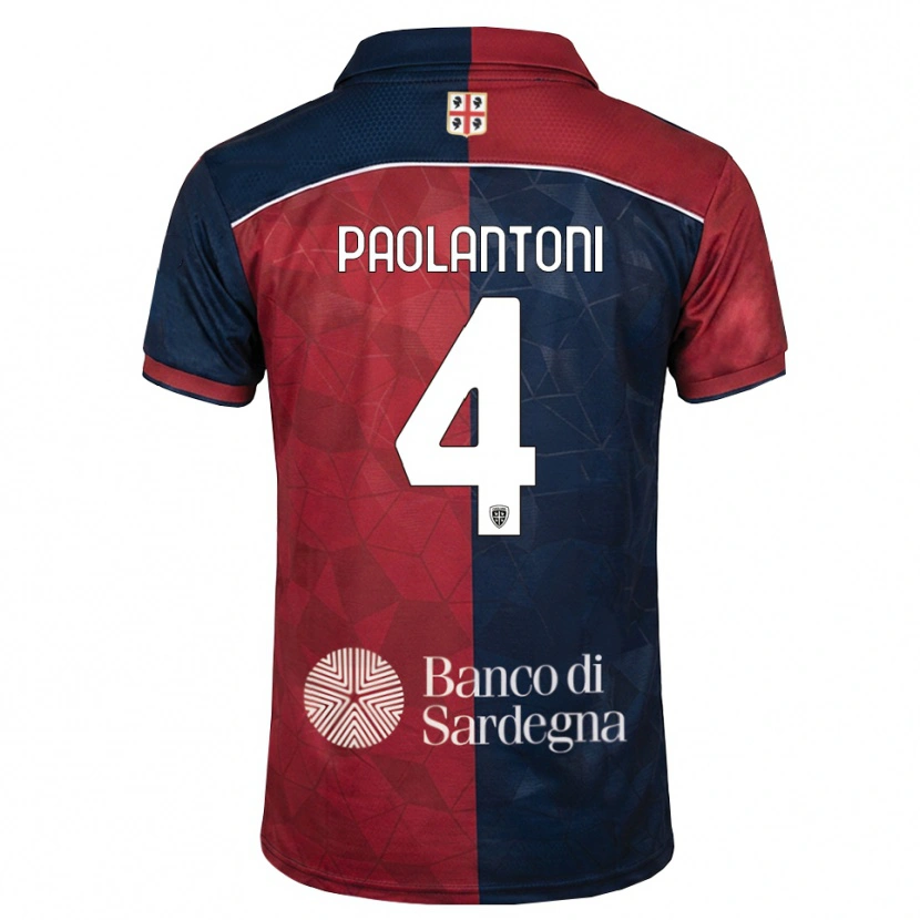 Danxen Mulher Camisola Mattia Paolantoni #4 Bordô Azul Real Principal 2026/27 Camisa