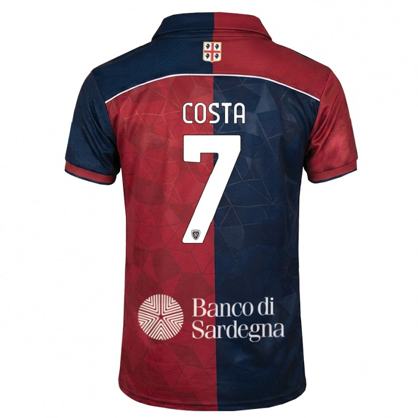 Danxen Mulher Camisola Luca Costa #7 Bordô Azul Real Principal 2026/27 Camisa