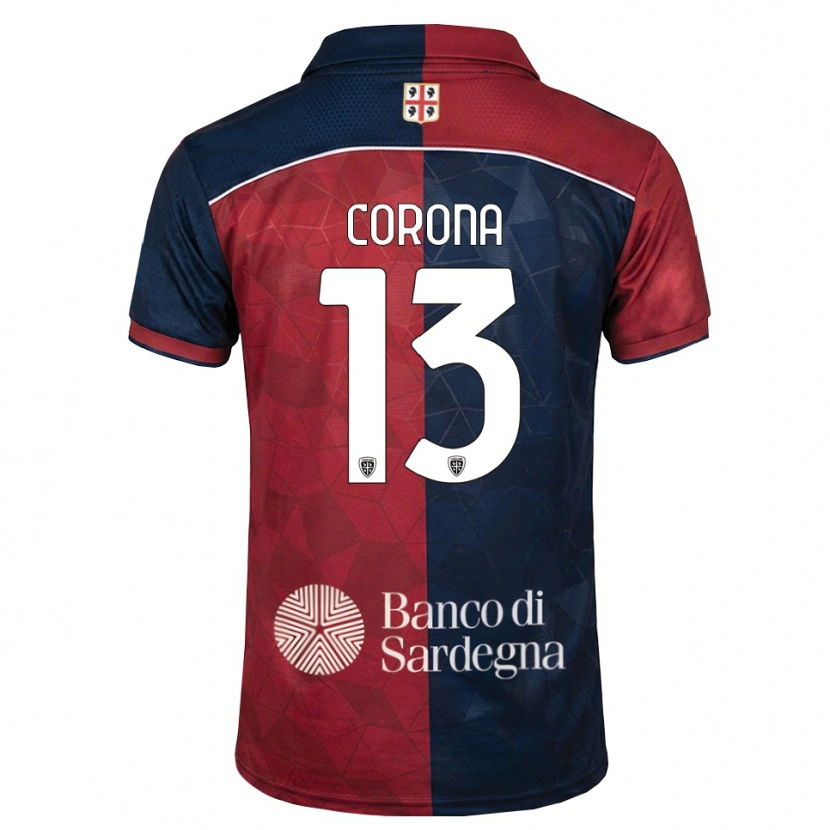 Danxen Mulher Camisola Claudio Corona #13 Bordô Azul Real Principal 2026/27 Camisa