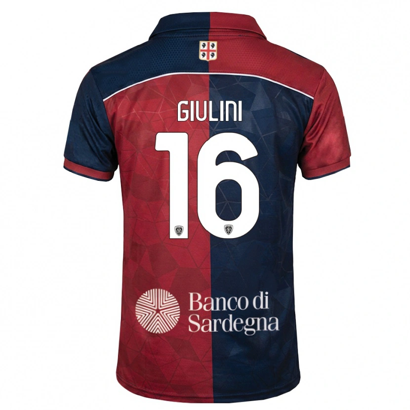 Danxen Mulher Camisola Carlo Giulini #16 Bordô Azul Real Principal 2026/27 Camisa