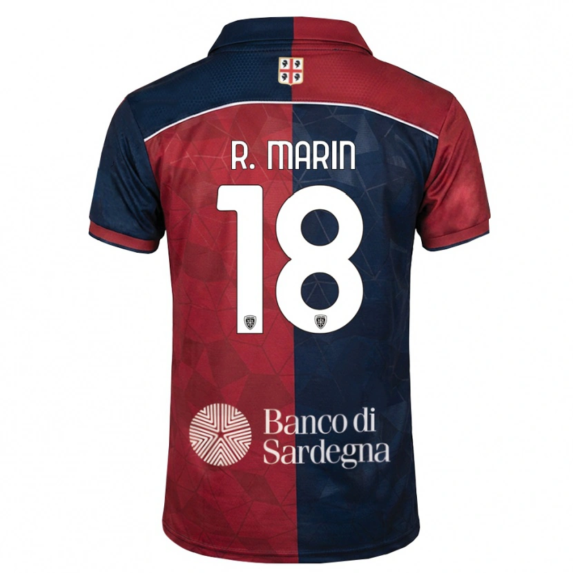 Danxen Mulher Camisola Răzvan Marin #18 Bordô Azul Real Principal 2026/27 Camisa