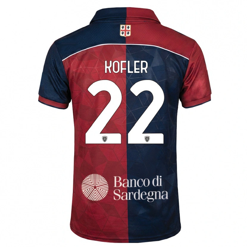 Danxen Mulher Camisola Raphael Kofler #22 Bordô Azul Real Principal 2026/27 Camisa