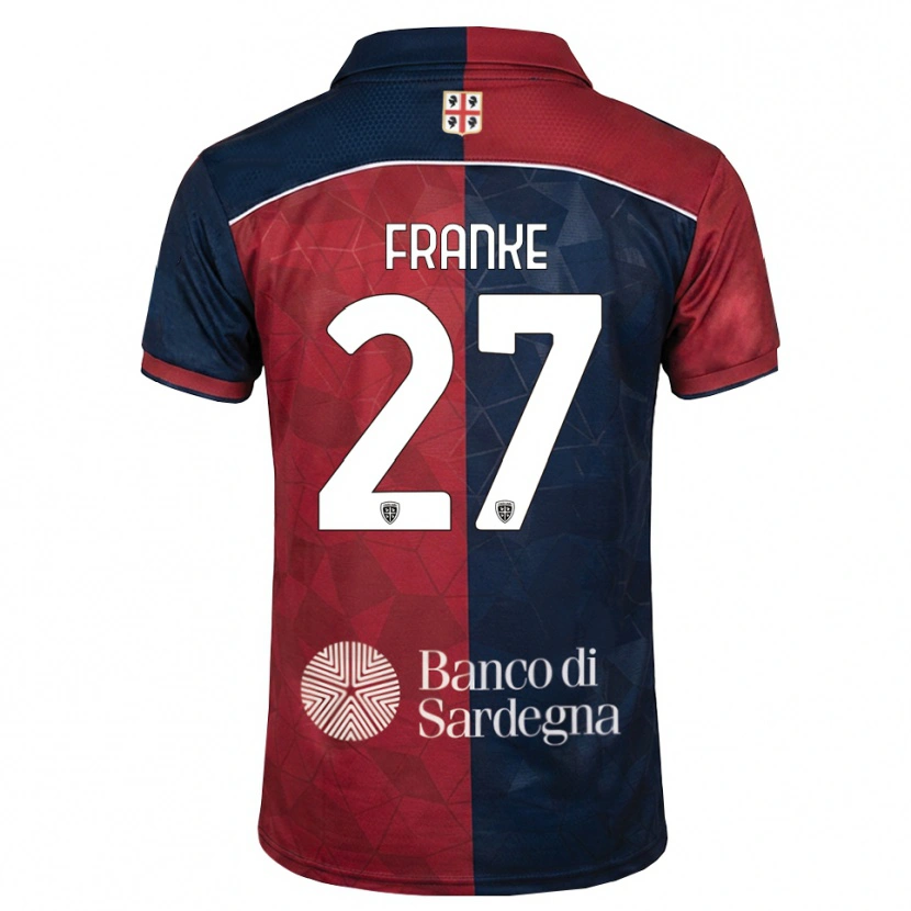 Danxen Mulher Camisola Antoni Franke #27 Bordô Azul Real Principal 2026/27 Camisa