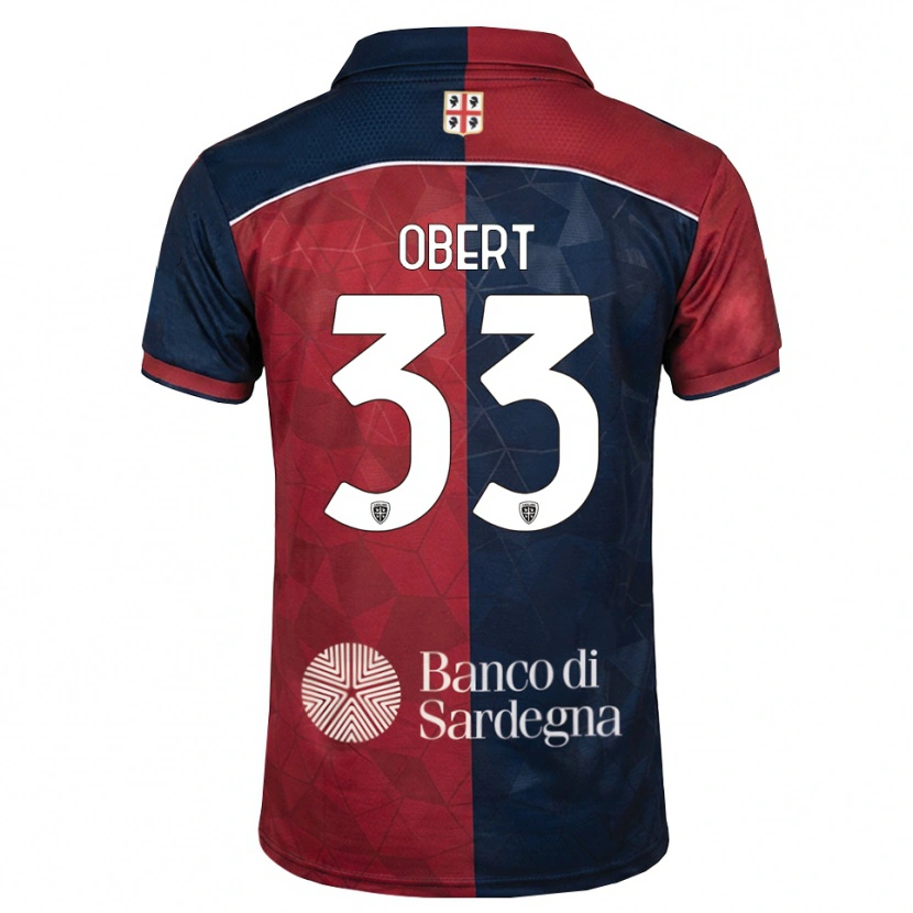 Danxen Mulher Camisola Adam Obert #33 Bordô Azul Real Principal 2026/27 Camisa
