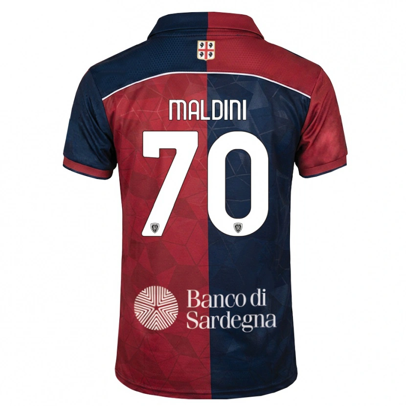 Danxen Mulher Camisola Daniel Maldini #70 Bordô Azul Real Principal 2026/27 Camisa