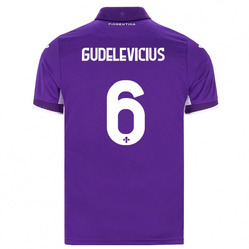 Danxen Mulher Camisola Ernestas Gudelevicius #6 Roxo Branco Rosa Principal 2026/27 Camisa