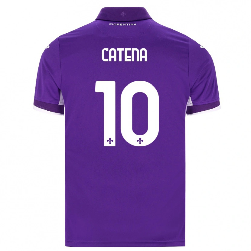 Danxen Mulher Camisola Michaela Catena #10 Roxo Branco Rosa Principal 2026/27 Camisa