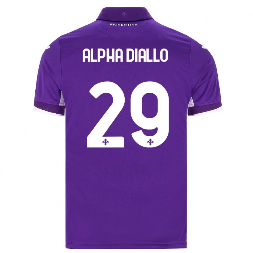 Danxen Mulher Camisola Alpha Diallo #29 Roxo Branco Rosa Principal 2026/27 Camisa