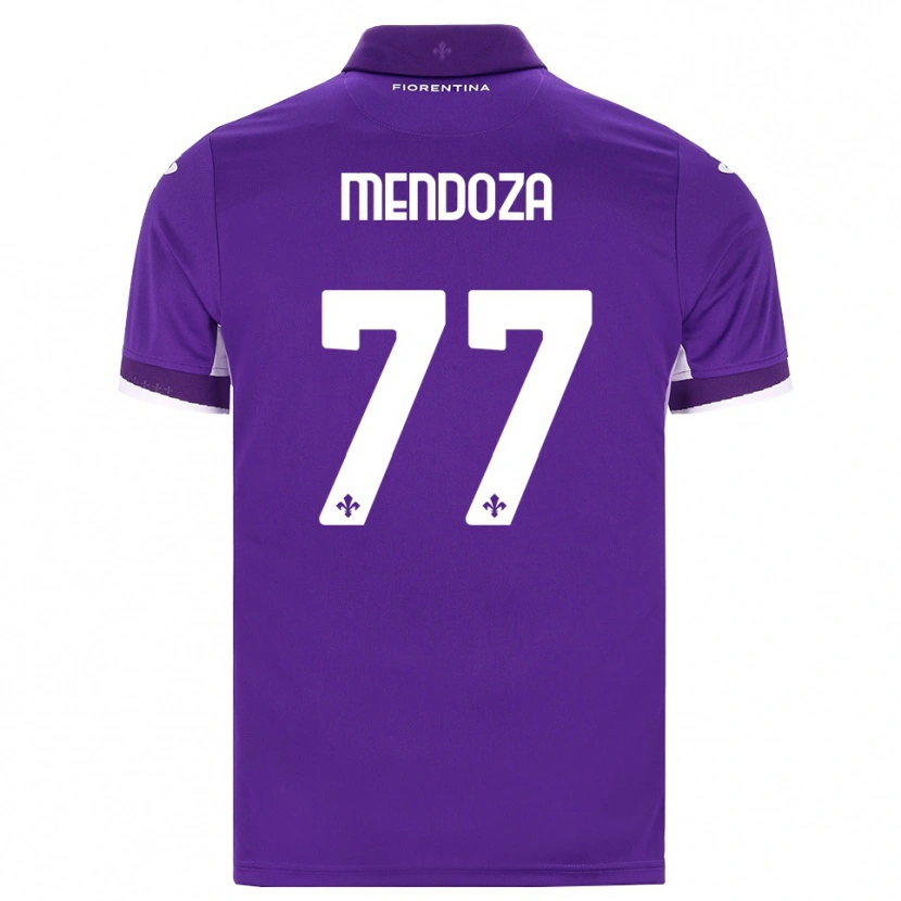 Danxen Mulher Camisola William Mendoza #77 Roxo Branco Rosa Principal 2026/27 Camisa