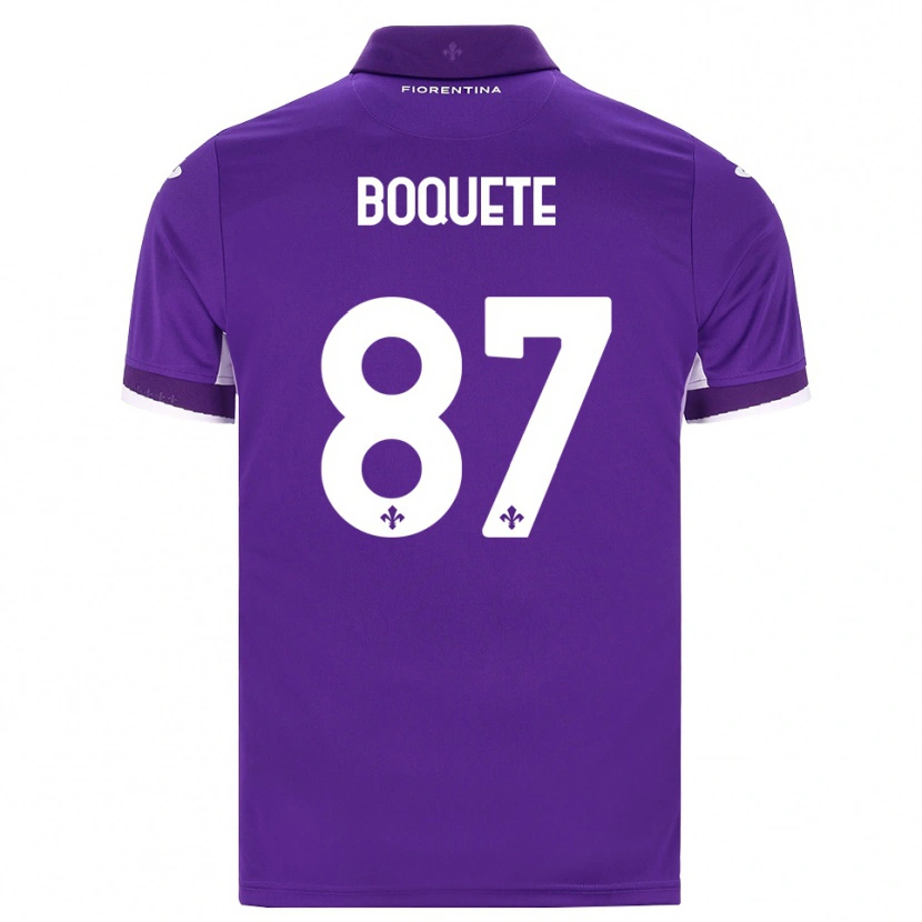 Danxen Mulher Camisola Veronica Boquete #87 Roxo Branco Rosa Principal 2026/27 Camisa
