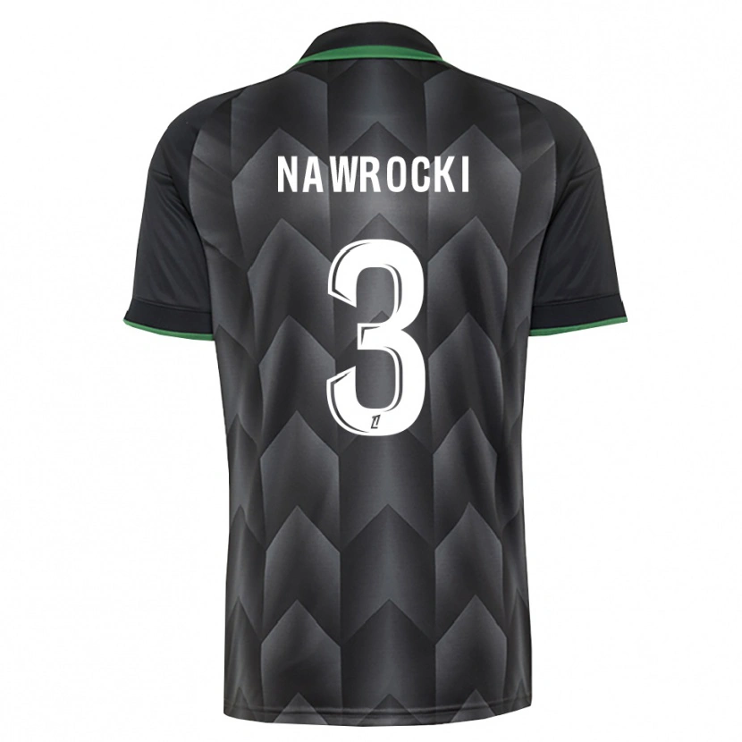 Danxen Mulher Camisola Maik Nawrocki #3 Branco Preto Verde Alternativa 2026/27 Camisa