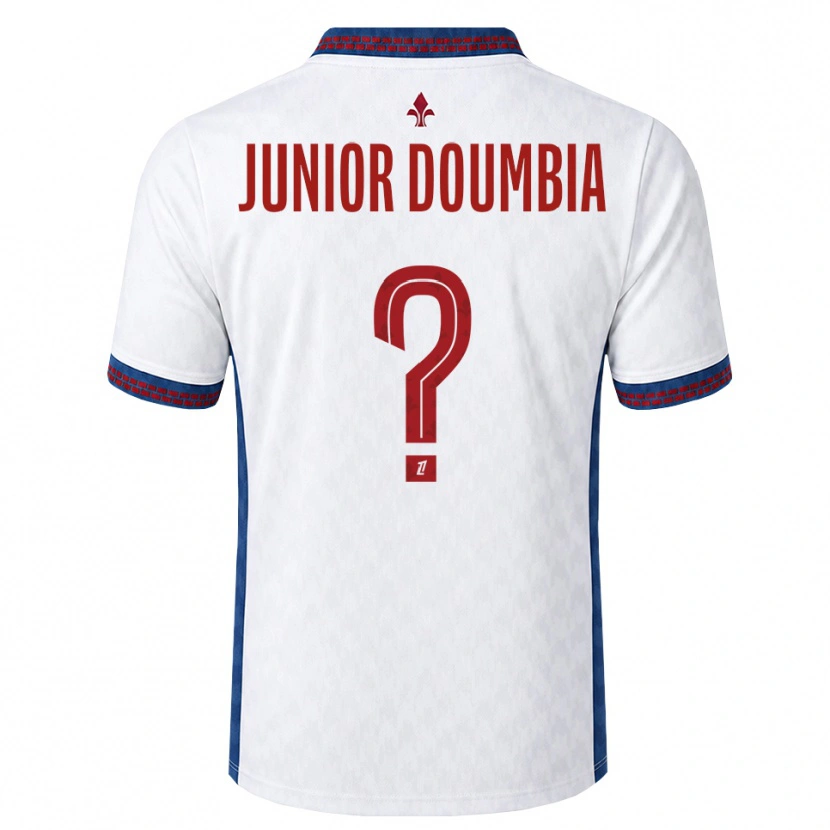 Danxen Mulher Camisola Samba Junior Doumbia #0 Vermelho Branco Azul Alternativa 2026/27 Camisa