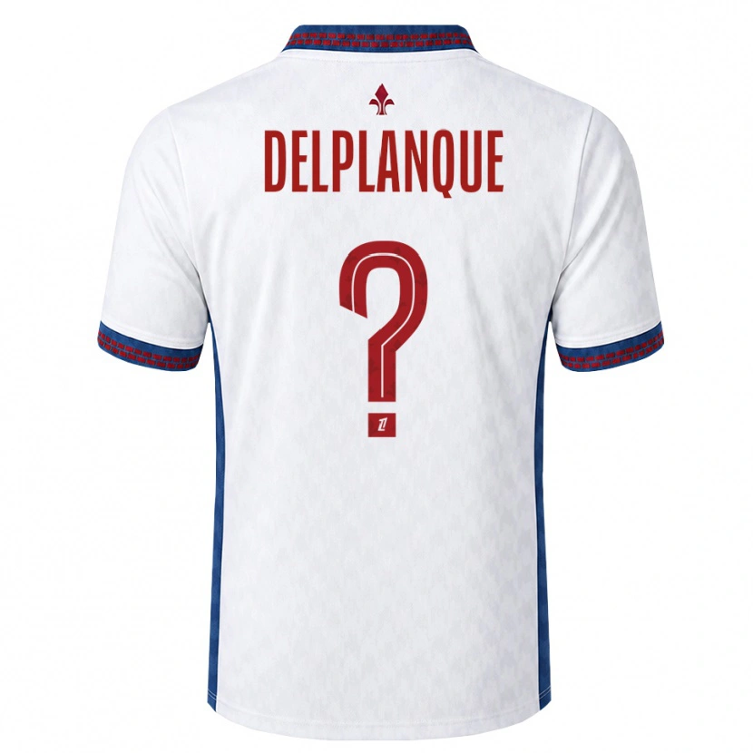 Danxen Mulher Camisola Gaël Delplanque #0 Vermelho Branco Azul Alternativa 2026/27 Camisa