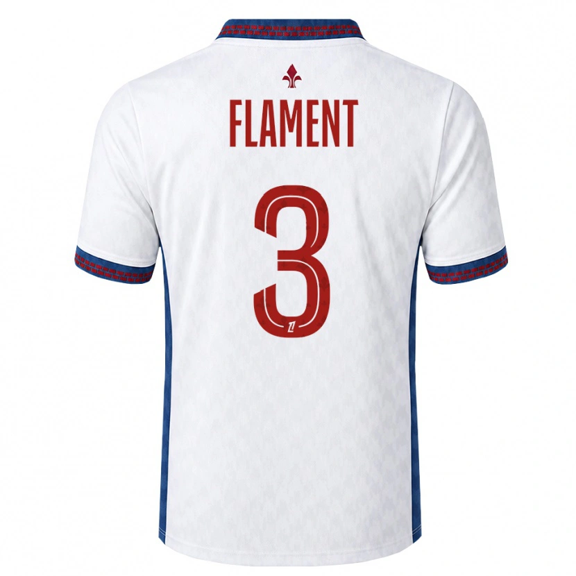 Danxen Mulher Camisola Corentin Flament #3 Vermelho Branco Azul Alternativa 2026/27 Camisa