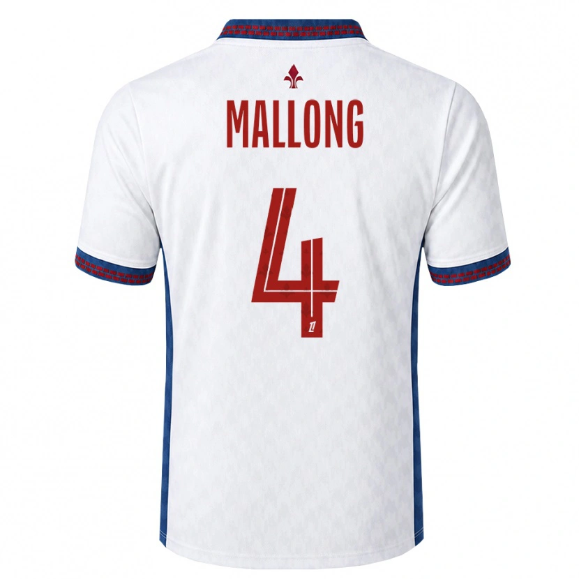 Danxen Mulher Camisola Raphaël Mallong #4 Vermelho Branco Azul Alternativa 2026/27 Camisa
