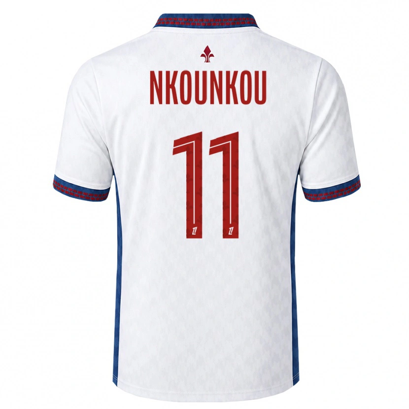Danxen Mulher Camisola Evrack Nkounkou #11 Vermelho Branco Azul Alternativa 2026/27 Camisa