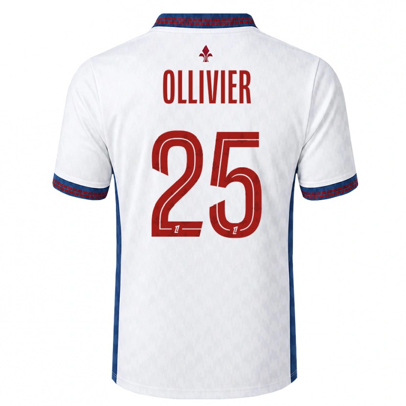 Danxen Mulher Camisola Agathe Ollivier #25 Vermelho Branco Azul Alternativa 2026/27 Camisa