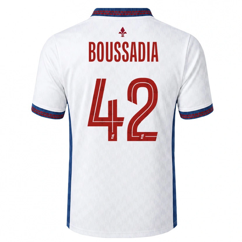 Danxen Mulher Camisola Saad Boussadia #42 Vermelho Branco Azul Alternativa 2026/27 Camisa