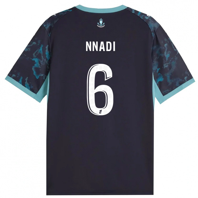 Danxen Mulher Camisola Tochukwu Nnadi #6 Turquesa Pálida Branco Preto Alternativa 2026/27 Camisa