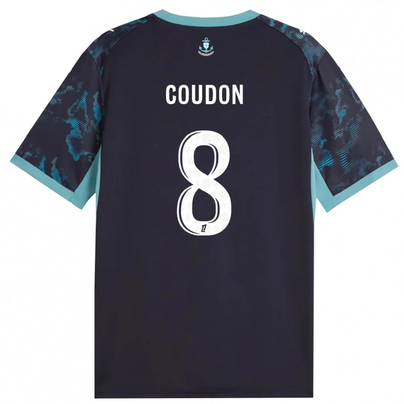 Danxen Mulher Camisola Marine Coudon #8 Turquesa Pálida Branco Preto Alternativa 2026/27 Camisa