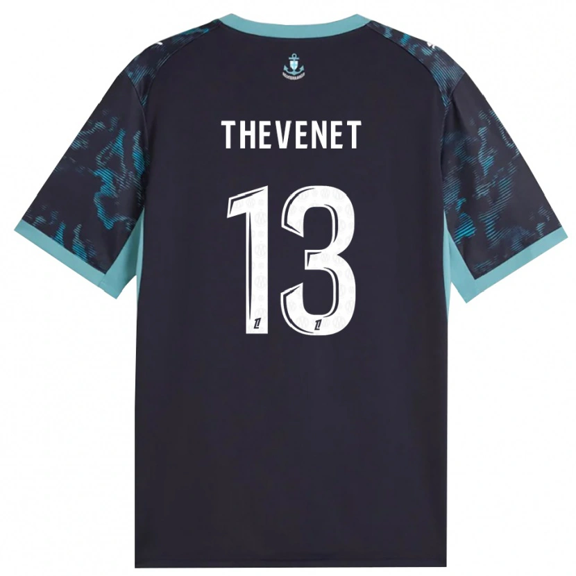 Danxen Mulher Camisola Maxence Thevenet #13 Turquesa Pálida Branco Preto Alternativa 2026/27 Camisa