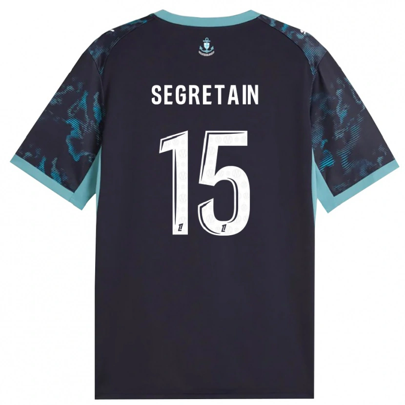 Danxen Mulher Camisola Julie Ségrétain #15 Turquesa Pálida Branco Preto Alternativa 2026/27 Camisa