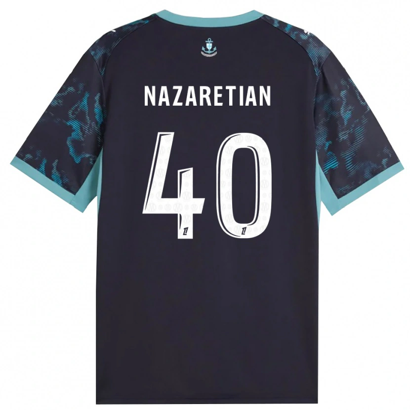Danxen Mulher Camisola Manuel Nazaretian #40 Turquesa Pálida Branco Preto Alternativa 2026/27 Camisa