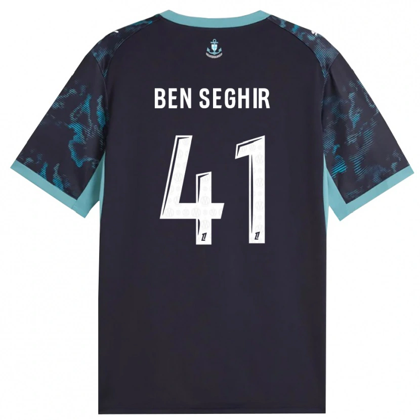 Danxen Mulher Camisola Salim Ben Seghir #41 Turquesa Pálida Branco Preto Alternativa 2026/27 Camisa