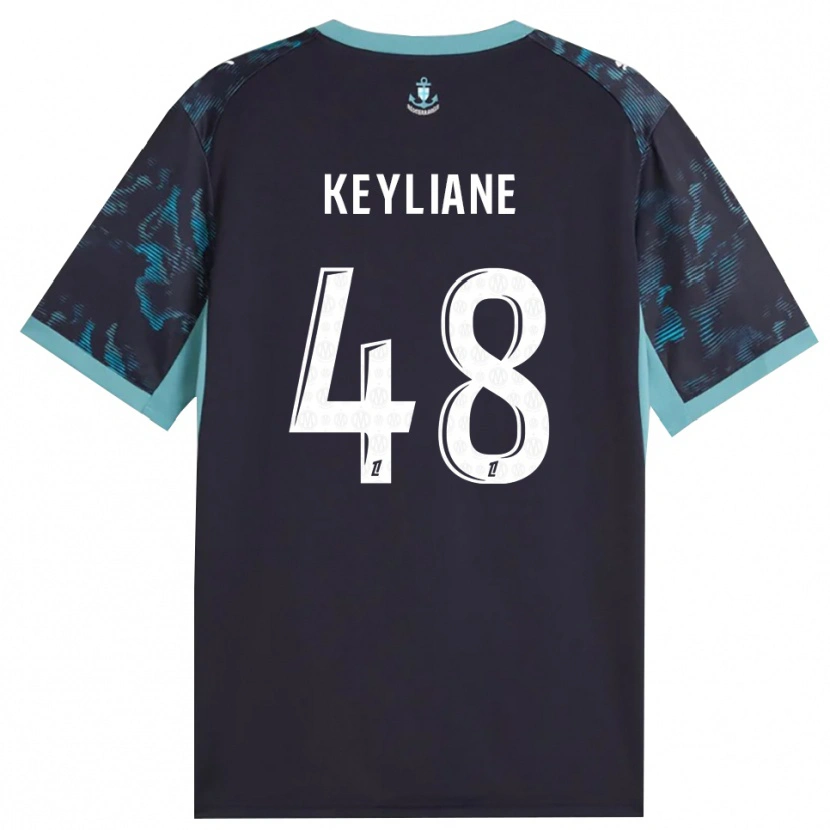 Danxen Mulher Camisola Keyliane Abdallah #48 Turquesa Pálida Branco Preto Alternativa 2026/27 Camisa