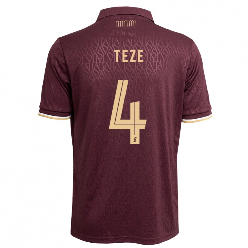 Danxen Mulher Camisola Jordan Teze #4 Marrom Areia De Castanha Alternativa 2026/27 Camisa