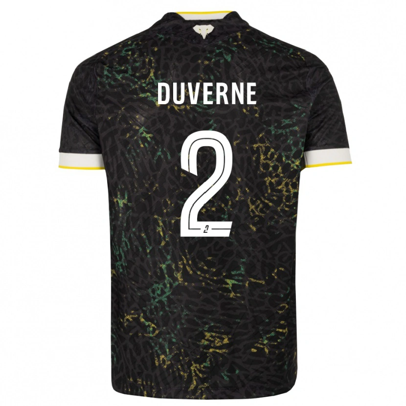 Danxen Mulher Camisola Jean-Kévin Duverne #2 Preto Branco Amarelo Alternativa 2026/27 Camisa
