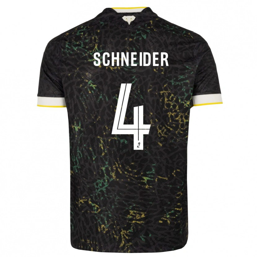 Danxen Mulher Camisola Octave Schneider #4 Preto Branco Amarelo Alternativa 2026/27 Camisa