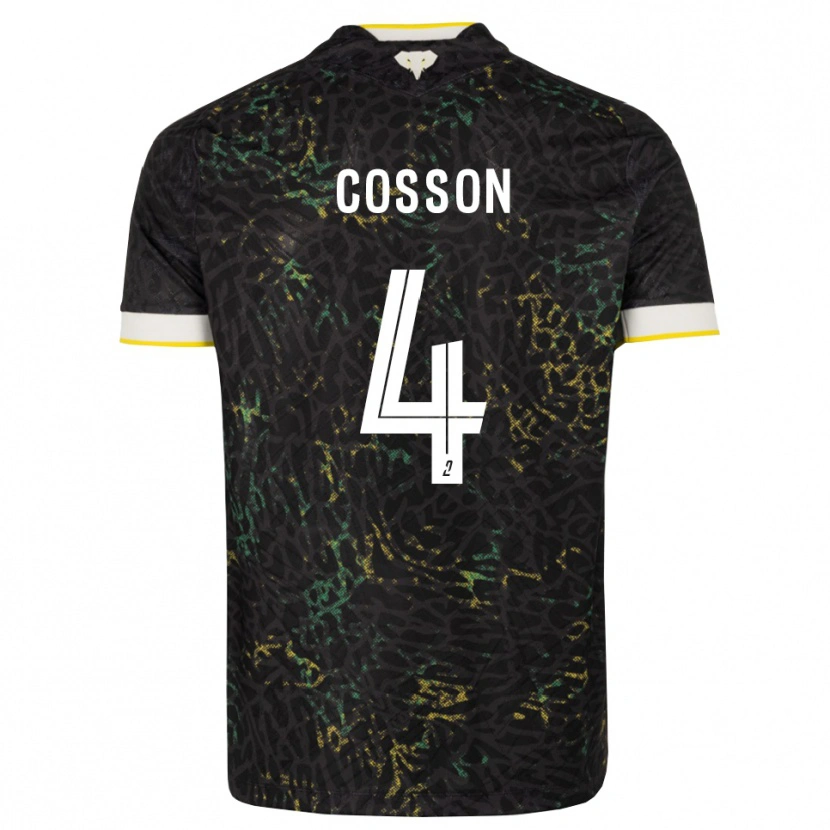 Danxen Mulher Camisola Maureen Cosson #4 Preto Branco Amarelo Alternativa 2026/27 Camisa