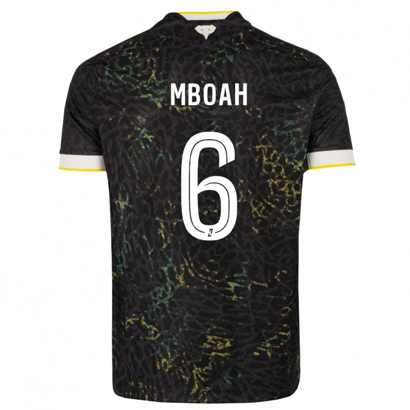 Danxen Mulher Camisola Yanis Mboah #6 Preto Branco Amarelo Alternativa 2026/27 Camisa
