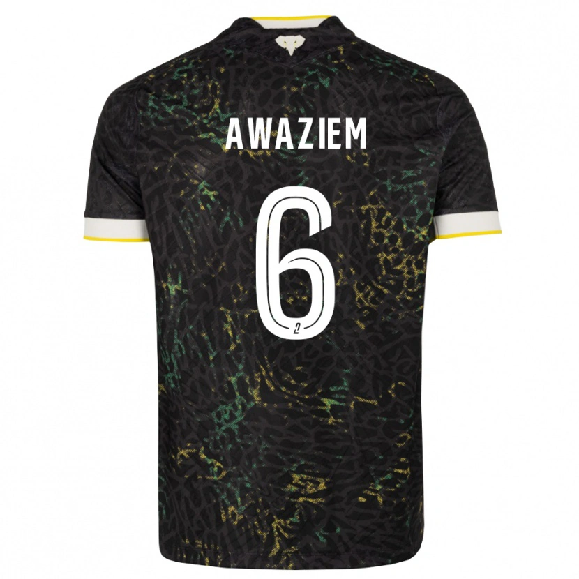 Danxen Mulher Camisola Chidozie Awaziem #6 Preto Branco Amarelo Alternativa 2026/27 Camisa