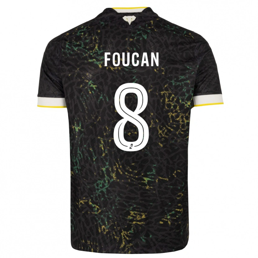 Danxen Mulher Camisola Jalen Foucan #8 Preto Branco Amarelo Alternativa 2026/27 Camisa