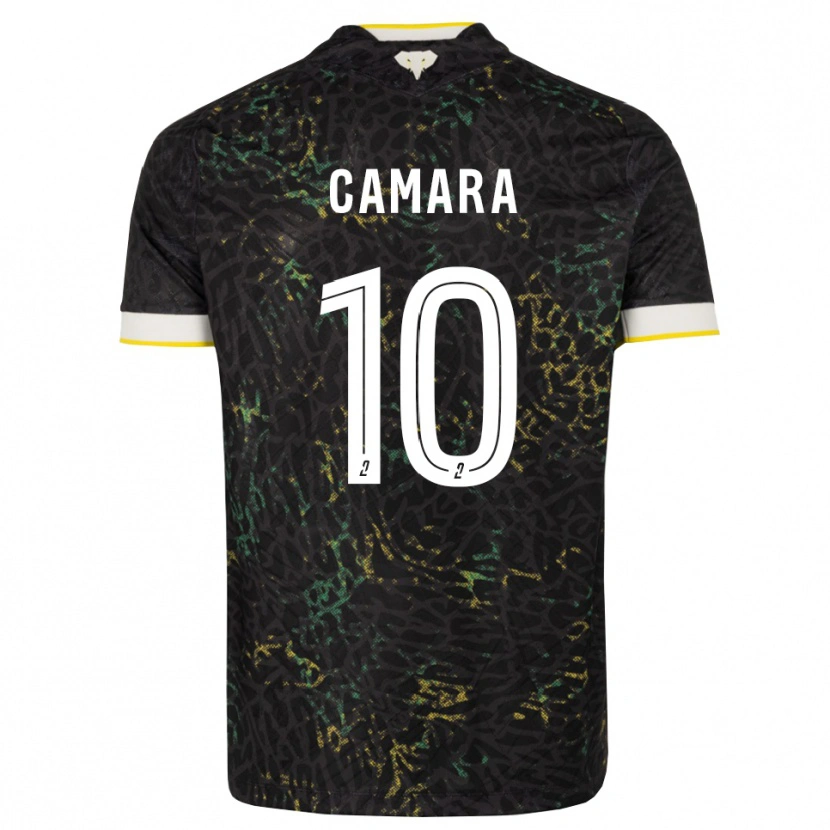 Danxen Mulher Camisola Ibrahim Camara #10 Preto Branco Amarelo Alternativa 2026/27 Camisa