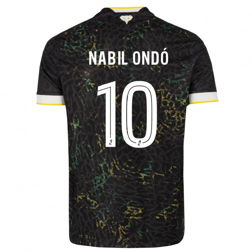 Danxen Mulher Camisola José Nabil Ondó #10 Preto Branco Amarelo Alternativa 2026/27 Camisa