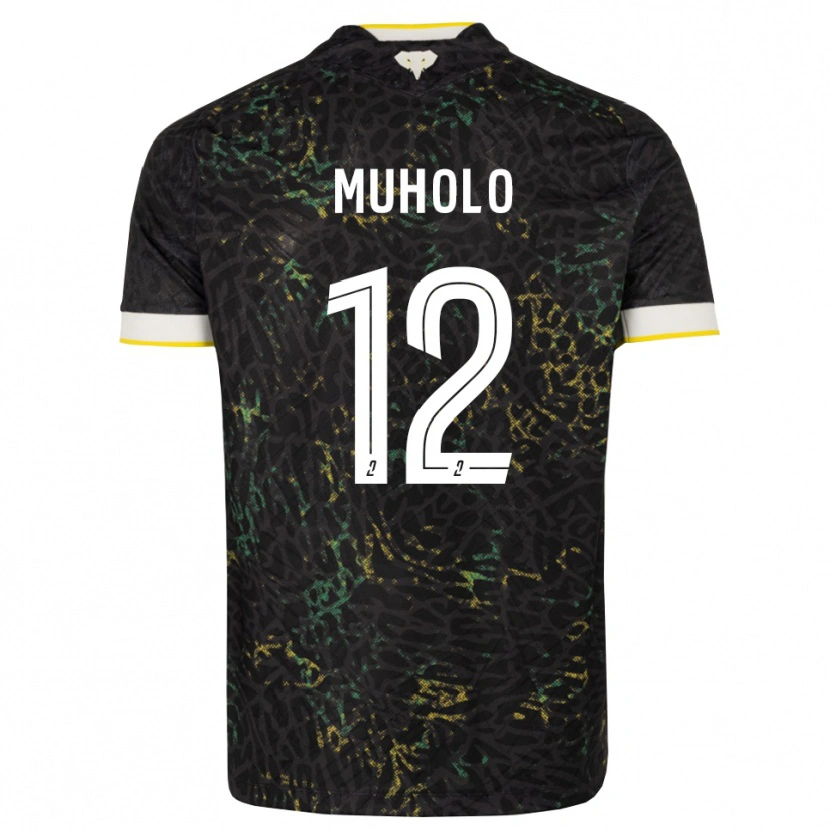 Danxen Mulher Camisola Ernest Muholo #12 Preto Branco Amarelo Alternativa 2026/27 Camisa