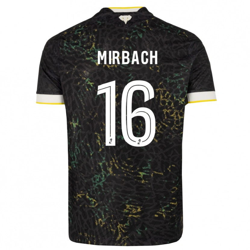Danxen Mulher Camisola Alexis Mirbach #16 Preto Branco Amarelo Alternativa 2026/27 Camisa