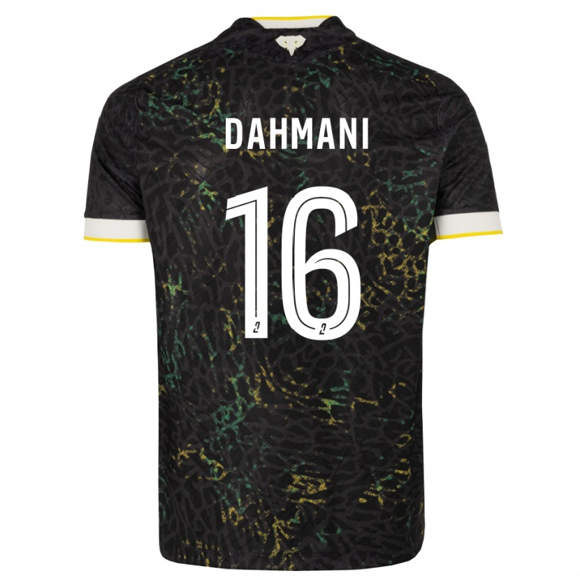 Danxen Mulher Camisola Waël Dahmani #16 Preto Branco Amarelo Alternativa 2026/27 Camisa