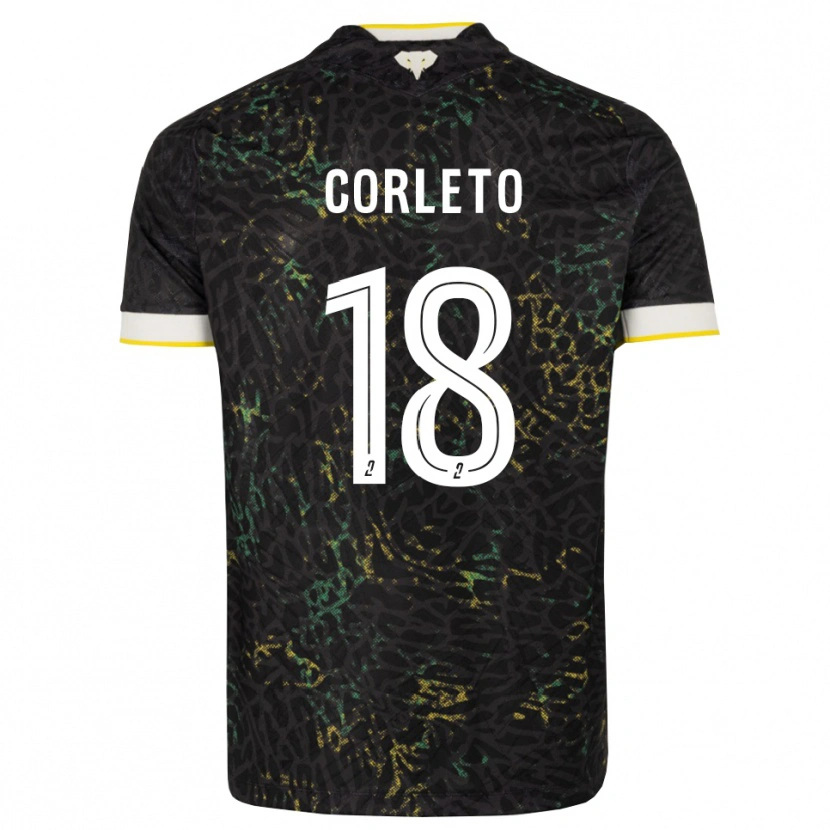 Danxen Mulher Camisola Naël Corleto #18 Preto Branco Amarelo Alternativa 2026/27 Camisa