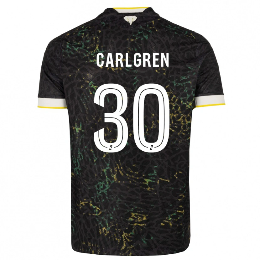 Danxen Mulher Camisola Patrik Carlgren #30 Preto Branco Amarelo Alternativa 2026/27 Camisa
