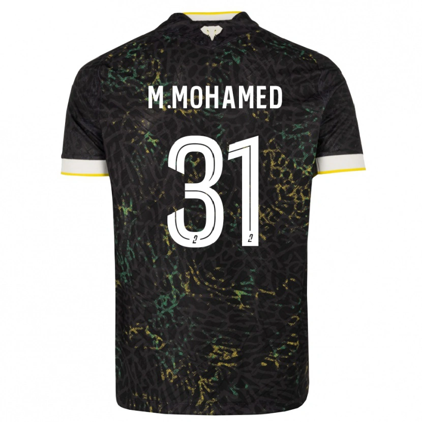Danxen Mulher Camisola Mostafa Mohamed #31 Preto Branco Amarelo Alternativa 2026/27 Camisa