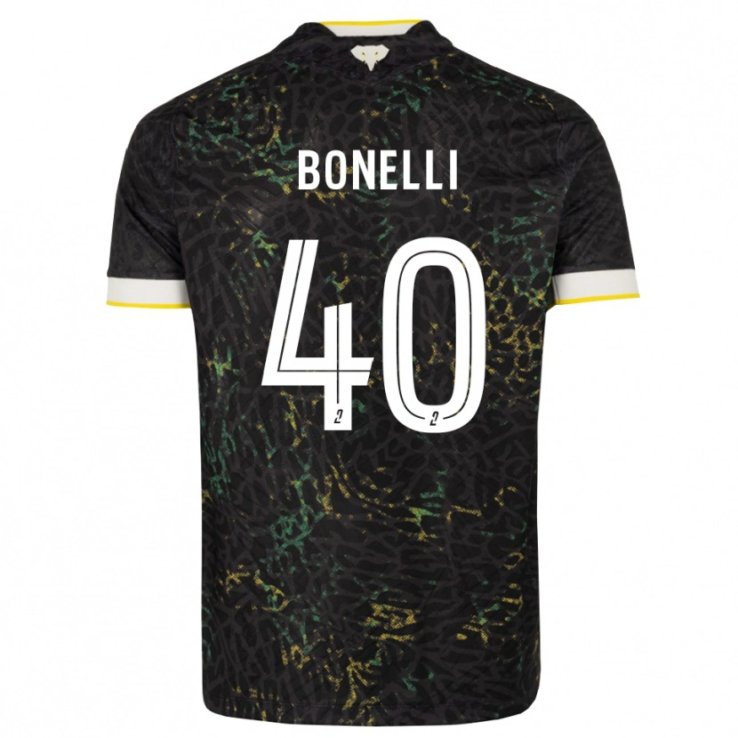 Danxen Mulher Camisola Lucas Bonelli #40 Preto Branco Amarelo Alternativa 2026/27 Camisa