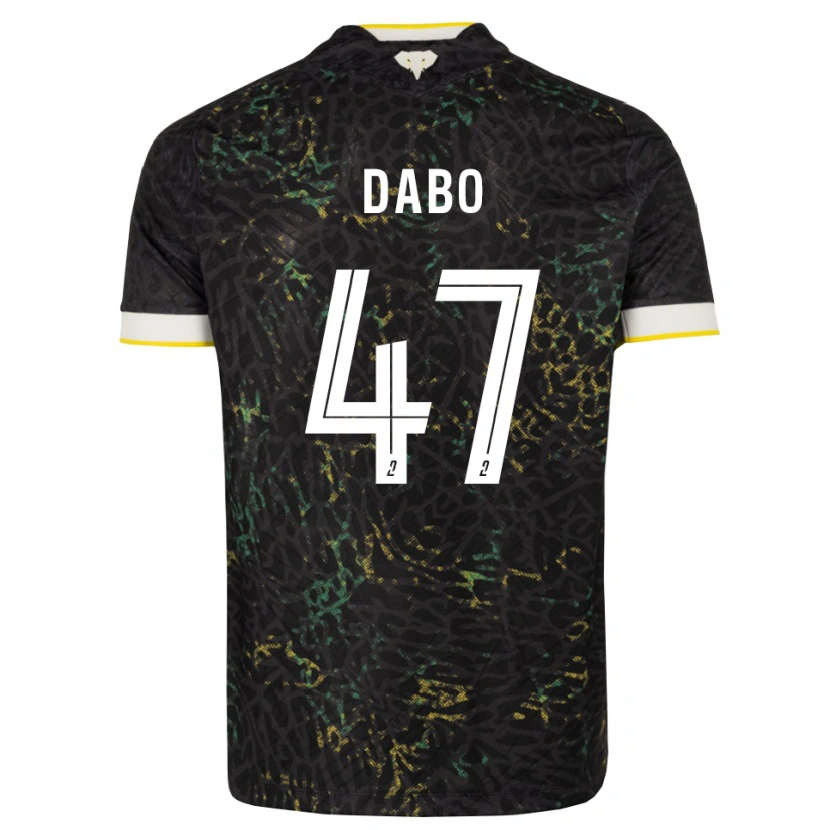 Danxen Mulher Camisola Moustapha Dabo #47 Preto Branco Amarelo Alternativa 2026/27 Camisa