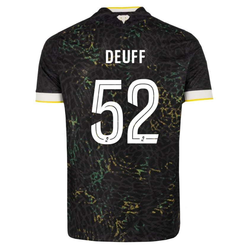 Danxen Mulher Camisola Bahmed Deuff #52 Preto Branco Amarelo Alternativa 2026/27 Camisa