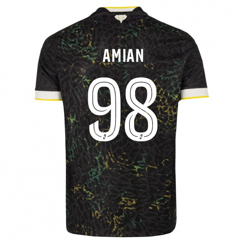 Danxen Mulher Camisola Kelvin Amian #98 Preto Branco Amarelo Alternativa 2026/27 Camisa