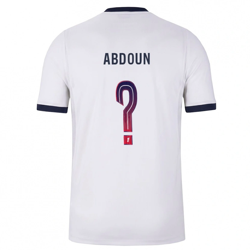 Danxen Mulher Camisola Jouhayni Abdoun #0 Branco Preto Vermelho Alternativa 2026/27 Camisa