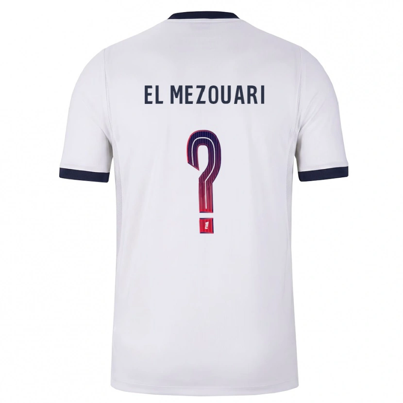 Danxen Mulher Camisola Abde-Chahid El Mezouari #0 Branco Preto Vermelho Alternativa 2026/27 Camisa